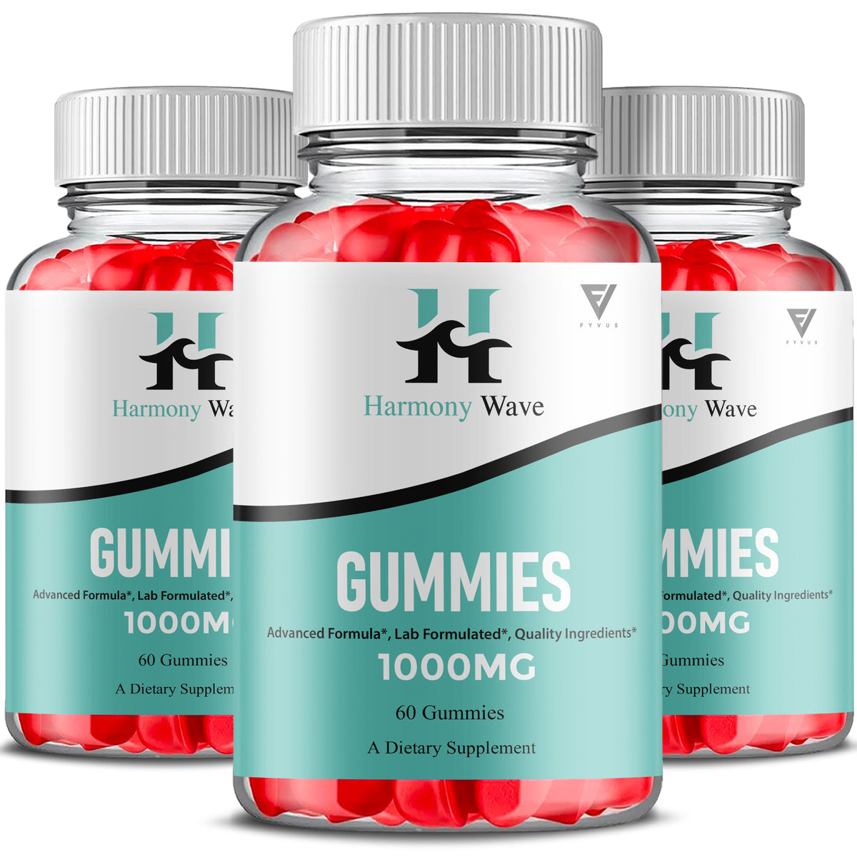 Harmony Wave Apple Cider Vinegar Gummies, 3 bottles