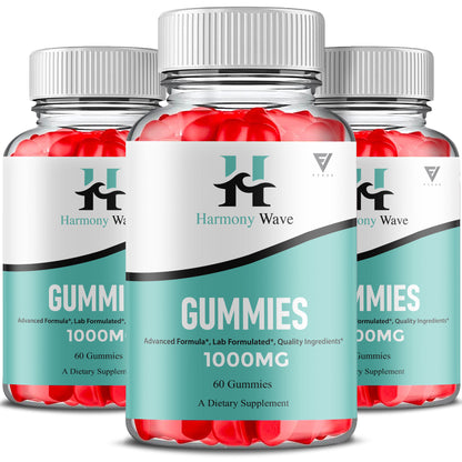Harmony Wave Apple Cider Vinegar Gummies, 3 bottles