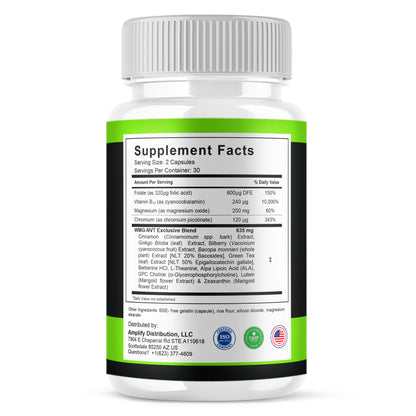 Healthy Core Herbal Blend Capsules, Supplement Facts panel